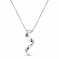 Sculpted Motion Silver Pendant Necklace