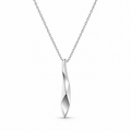 Fluid Twist Sculptural Silver Necklace