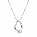 Organic Form Silver Pendant Necklace